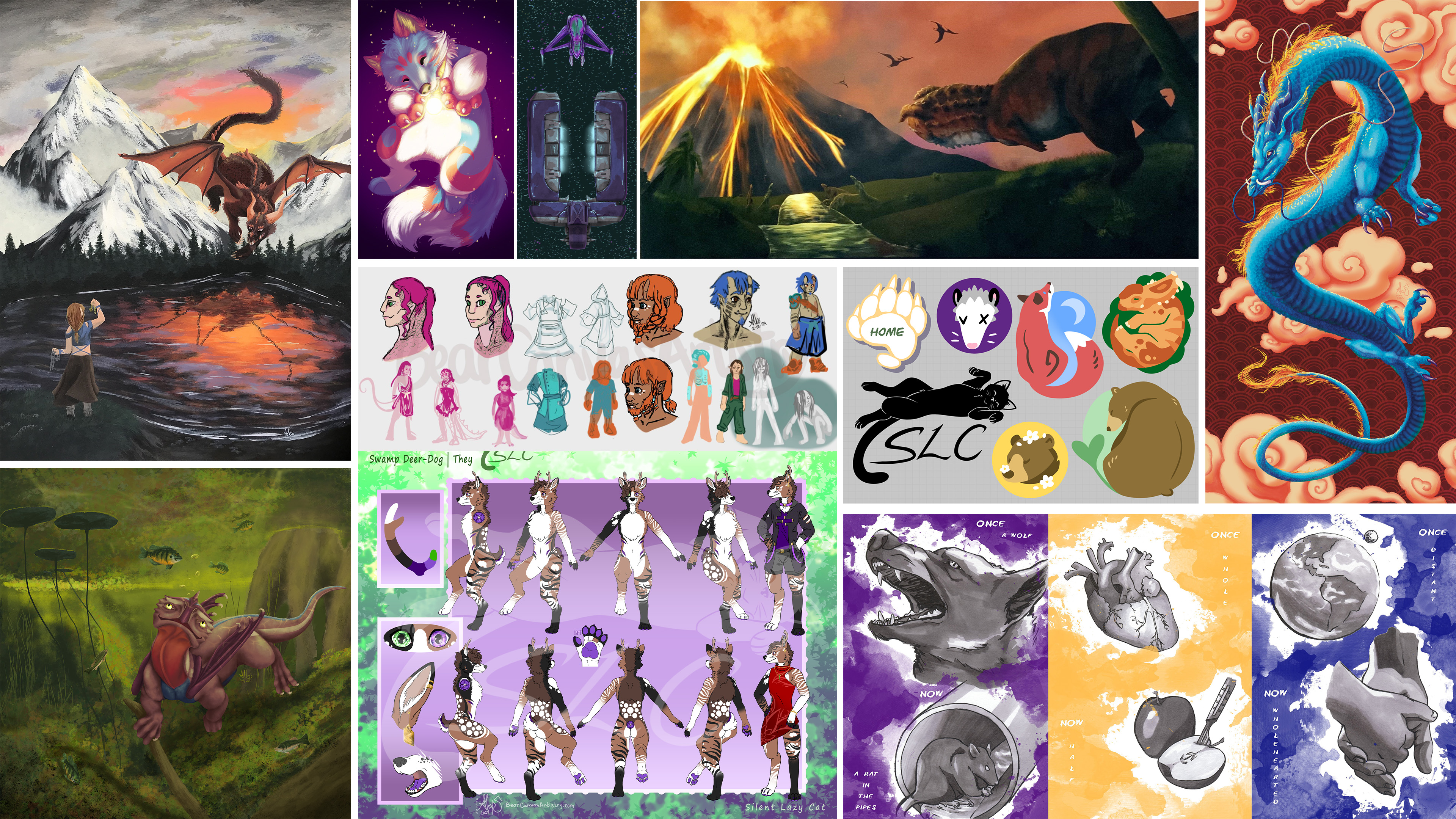 Collage of Original Artworks.